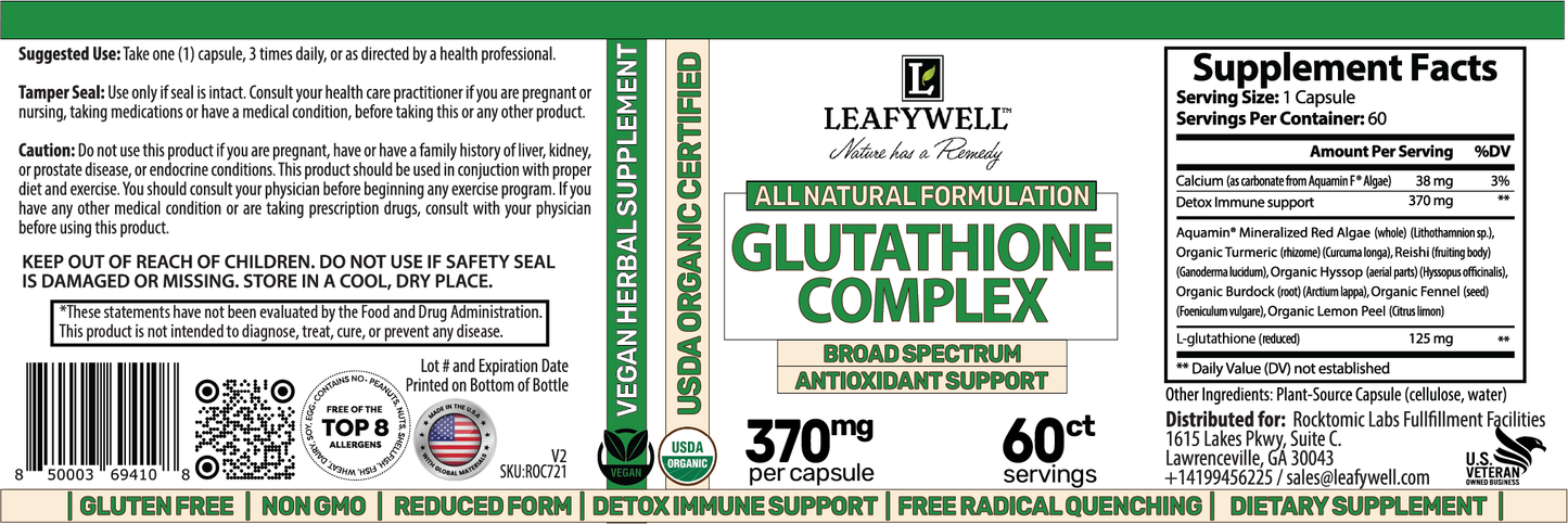 Glutathione Complex – Broad Spectrum Antioxidant Support – 60 Capsules