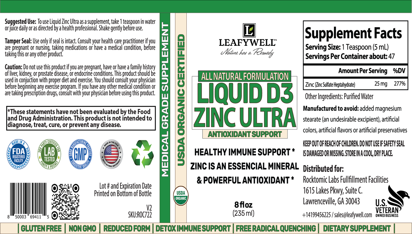 Liquid D3 Zinc Ultra - Medical Grade Immune Defense