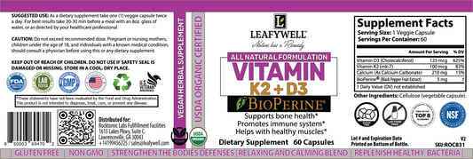 Vitamin K2 + D3 w/ BioPerine