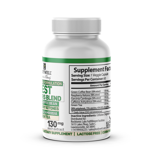 Best Sellers Blend – Green Coffee, Raspberry Ketones, Garcinia & Green Tea – 60 Capsules