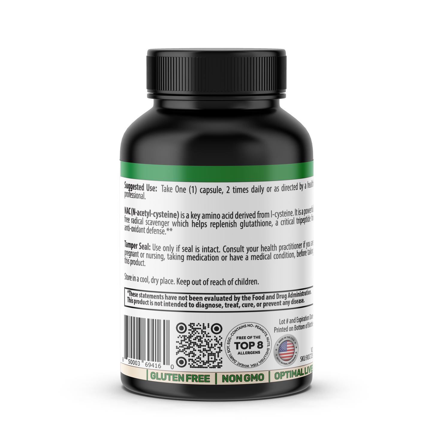 NAC – N‑Acetyl‑Cysteine Liver Detoxification & Antioxidant Support – 60 Capsules