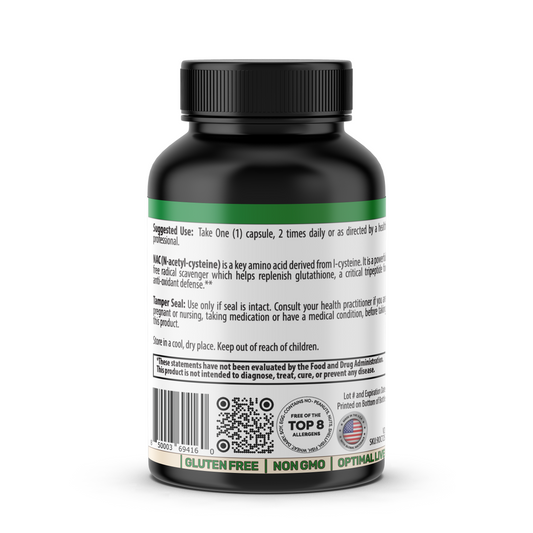 NAC – N‑Acetyl‑Cysteine Liver Detoxification & Antioxidant Support – 60 Capsules