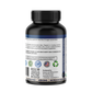 Vegan supplement bottle with label on a white background